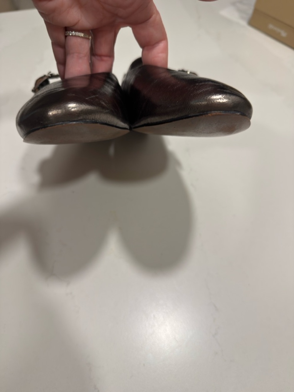 Madewell Leather Mary Jane Flats - Pewter - Picture 8 of 12